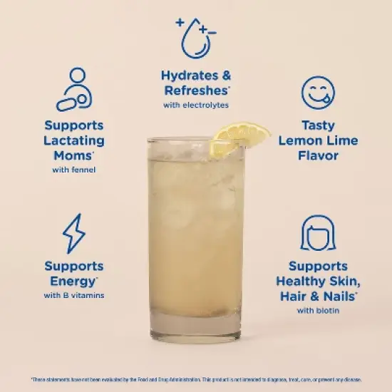 Mommy's Bliss Lactation Hydration Drink Tablets - Lemon Lime - 10ct image {2}