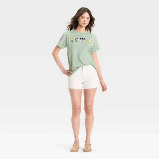 Women's Mickey & Friends Short Sleeve Graphic T-Shirt - Green image {2}