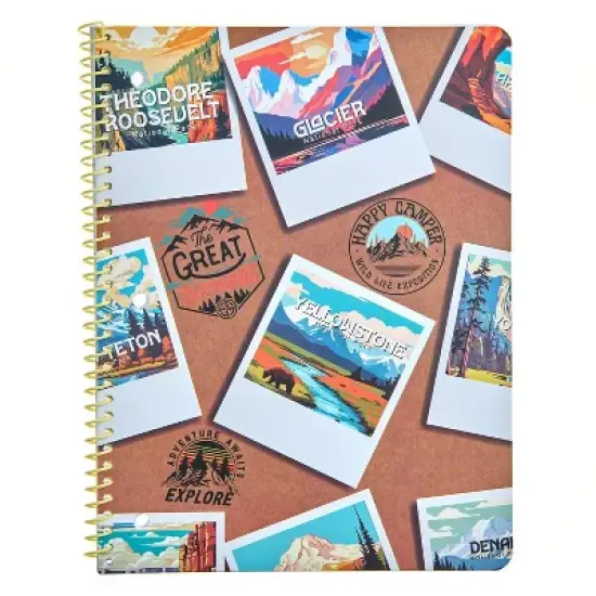 Gartner Studios Park It Pattern Q Polaroid Pics and Stamps Spiral Notebook, School Supplies image {3}