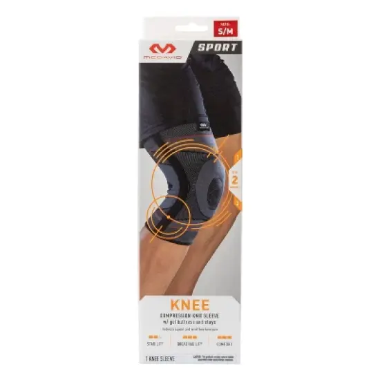 McDavid Sport Knee Knit Sleeve with Buttress and Stays - Gray image {6}