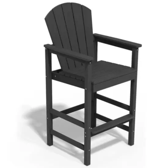 Hyleory 3-Piece HDPE Patio Bar Set with Adirondack Bar Stools - Durable Outdoor Furniture for Stylish Entertaining image {7}