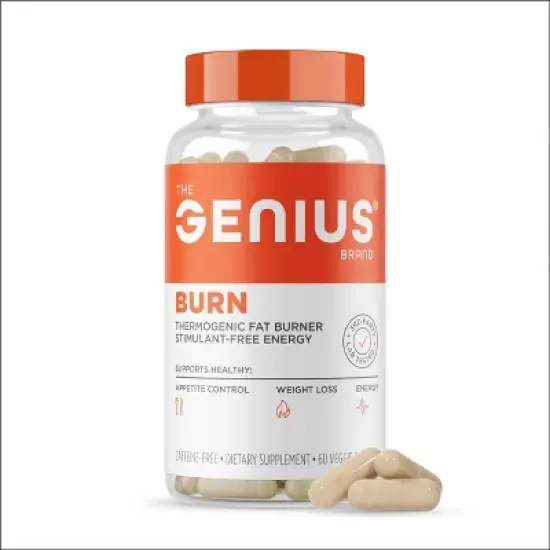 Genius Fat Burner &ndash; Thermogenic Weight Loss & Metabolism Support, Appetite Suppressant &ndash; 60 Caffeine-Free Veggie Pills image {7}