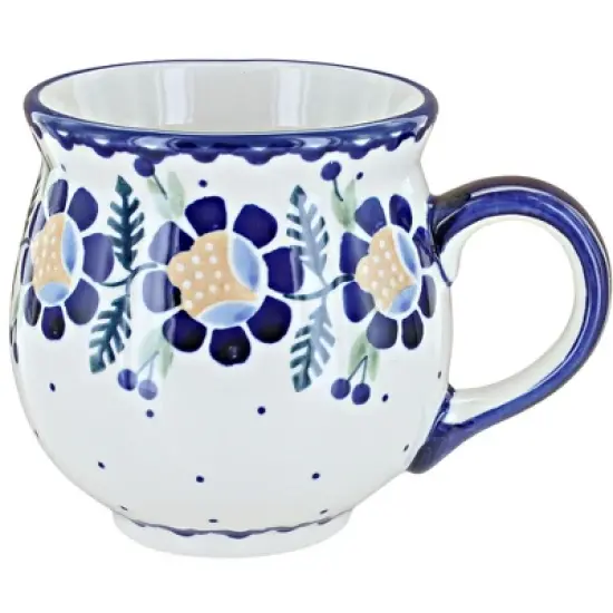 Blue Rose Polish Pottery K068 Manufaktura Large Bubble Mug image {14}