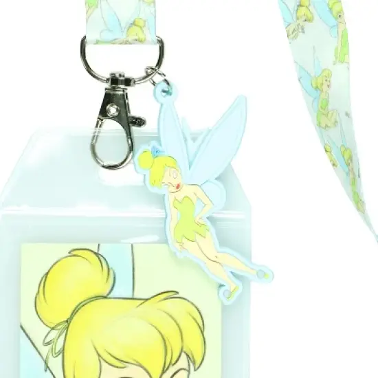Disney Tinkerbell Faith Trust & Pixie Dust Breakaway Lanyard ID Badge Holder image {2}