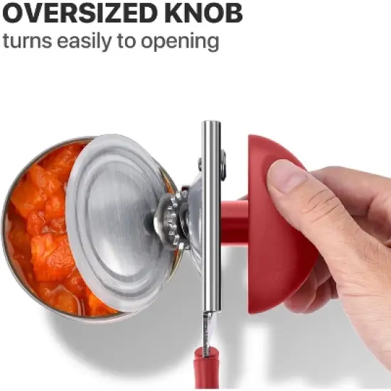 Manual Can Opener for Seniors, Heavy Duty with Comfort Grip & Magnet for Kitchen Camping image {3}