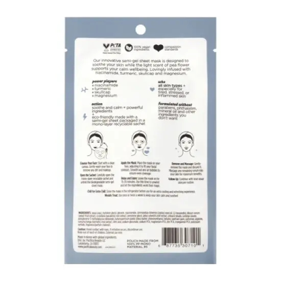 Pacifica Calming Sheet Mask - 0.67 fl oz image {1}