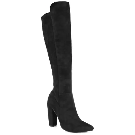 Journee Collection Womens Dominga Tru Comfort Foam Extra Wide Calf Block Heel Knee High Boots image {9}
