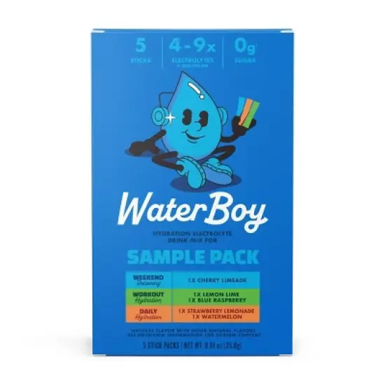 Waterboy Hydration Sports Drink Trial Pack - 0.91oz/5ct image {1}