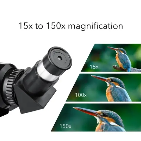 Dartwood Astronomical Telescope - 360&deg; Rotational Telescope - Multiple Eyepieces Included for Different Zoom (Black/White) image {6}