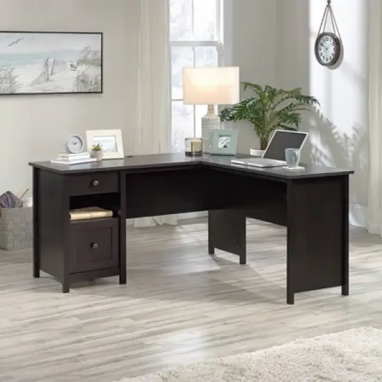 County Line L-Shaped Desk with File Drawer - Sauder image {1}