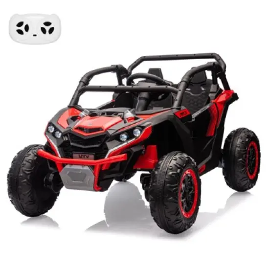 Ride On Car, Electric Car Toy, Remote Control, 24V 7AH Battery Powered Toy, 4-Wheeler Suspension, 2 Seater Ride on Toys for Kids image {9}
