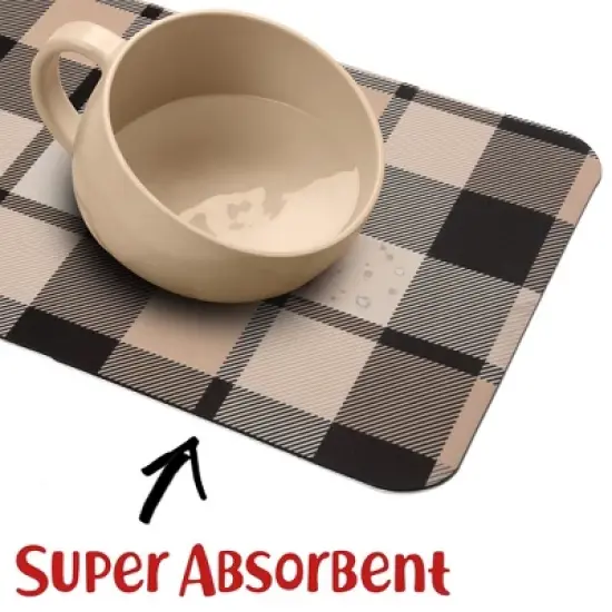 DogBuddy Dog Food Mat, Waterproof Dog Mat for Food and Water, Ultra Absorbent Pet Bowl Mat image {2}