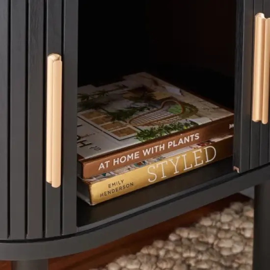 Tealla 2 Tambour Door Nightstand - NST9610 - Safavieh image {1}