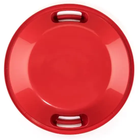 Lucky Bums Circular Classic Saucer Snow Sled with Built In Handles for Downhill Winter Sledding, 25 Inch Diameter, Up to 150 Pounds, Red image {2}