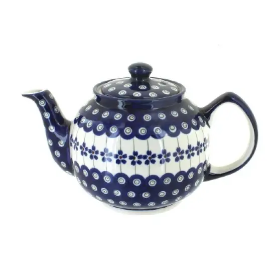 Blue Rose Polish Pottery 596 Zaklady Medium Teapot image {6}