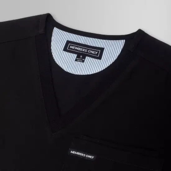 Members Only Women's Scrub Top With Double Chest And Pouch Pocket image {7}