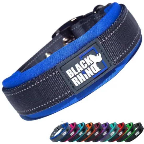 Black Rhino Ultra Soft Neoprene Padded Dog Collar - X Large - Black image {7}