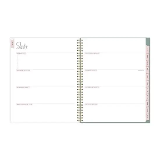 Blue Sky Rachel Parcell 2025-2026 Weekly/Monthly Wirebound Planner 8.5"x11" Clear Cover Cosmic Sea Mist image {4}