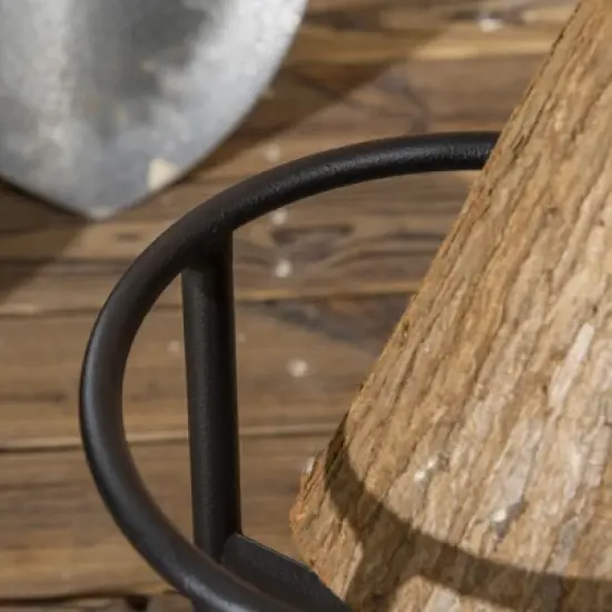 Outsunny Wood Splitter, Steel Manual Firewood Kindling Splitter, Log Splitter Wedge Cutter for Home, Camp, Outdoors, Black image {5}