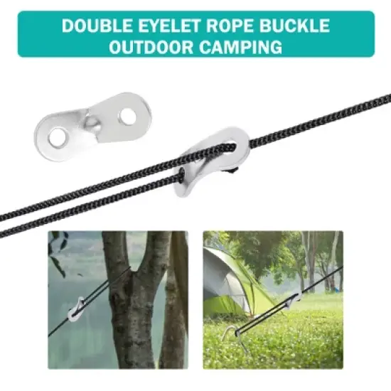 Unique Bargains Outdoor Travel Camping Hiking Tent Umbrella Knot Wind Rope Buckle Adjuster 12 Pcs image {1}