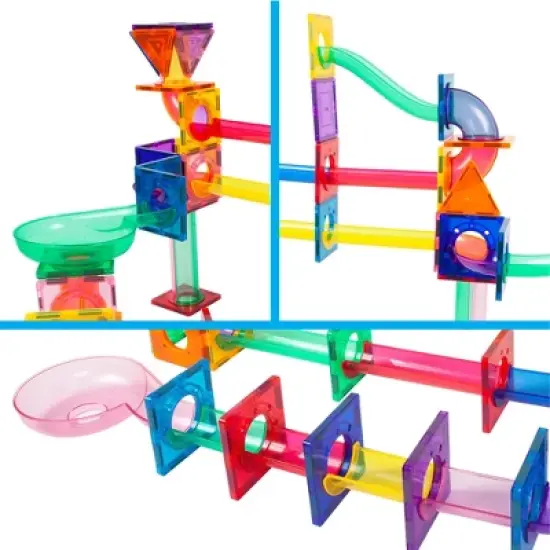 PicassoTiles&reg; Magnetic Marble Run, 71 Pieces image {4}
