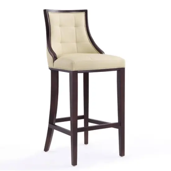 Fifth Avenue Upholstered Beech Wood Faux Leather Barstool - Manhattan Comfort image {8}