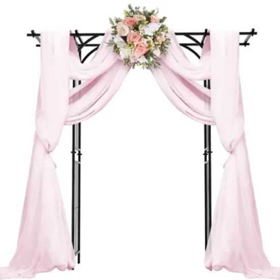 Tobuy Garden Arbor Decorative Metal Garden Arch w/ Trellises for Climbing Plant Vine Rose image {9}