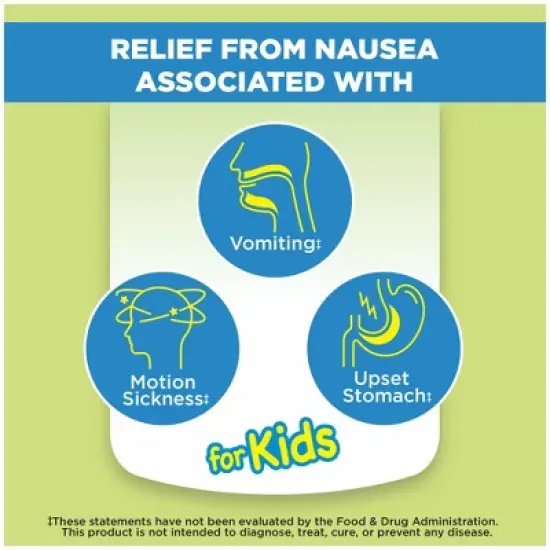 Dramamine Advanced Herbals Kids' Nausea Relief Gummies - Strawberry & Ginger - 20ct image {2}