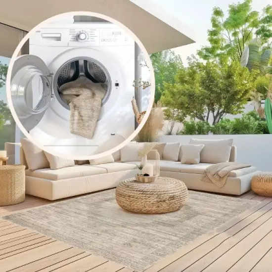 Nuloom Lotus Vintage Machine Washable Pet Friendly Indoor/Outdoor Area Rug image {12}