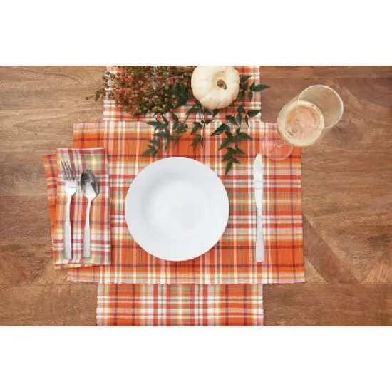 C&F Home Briar Plaid Handwoven 100% Cotton Fall Kitchen Dishtowel image {4}