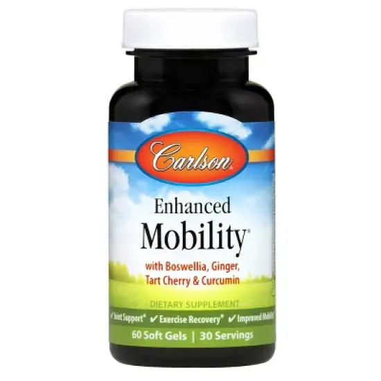 Carlson - Enhanced Mobility, Botanical Joint Support, Boswellia, Tart Cherry, Curcumin, Ginger image {4}