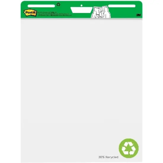 Post-it Recycled Super Sticky Wall Easel Pad 25" x 30" 30 Sheets/Pad 8 Pads/Pack (559RP-VAD8) image {6}