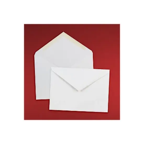 JAM Paper A6 Invitation Envelopes with V-Flap 4.75 x 6.5 White 25/Pack J0567 image {3}