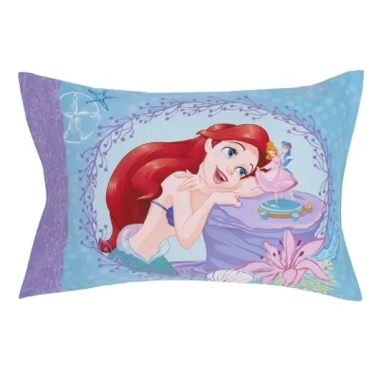 Disney The Little Mermaid Be Fearless Aqua, Lavender, and Orange Ariel 4 Piece Toddler Bed Set image {5}