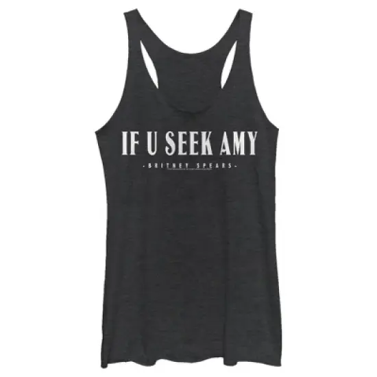 Women's Britney Spears IF U Seek Amy Racerback Tank Top image {3}