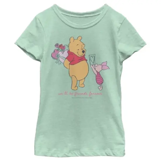 Girl's Winnie the Pooh We'll Be Friends Forever Piglet T-Shirt image {3}