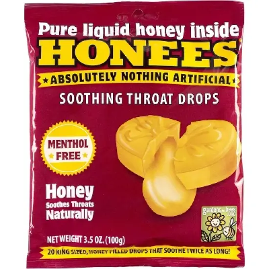 HONEES SOOTHING THROAT DROPS HONEY  20 CT image {3}