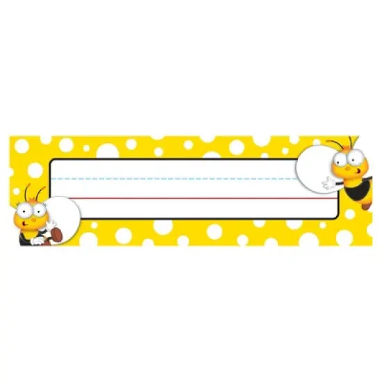 Carson Dellosa Education Buzz-Worthy Bees Name Plates, Grades PK-5, 36 Per Pack, 6 Packs image {1}