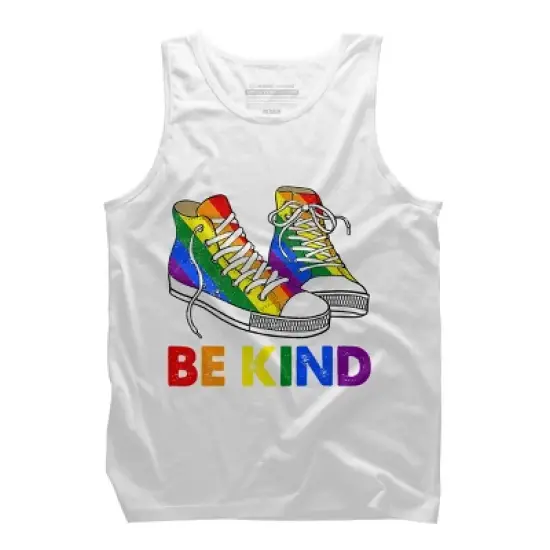 Design By Humans Be Kind Sneakers LGBTQIA PrideBy Legato Tendo Tank Top image {4}