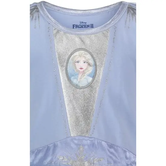 Disney Frozen Princess Anna Elsa Girls Cosplay Costume Gown and Headband Toddler  image {7}