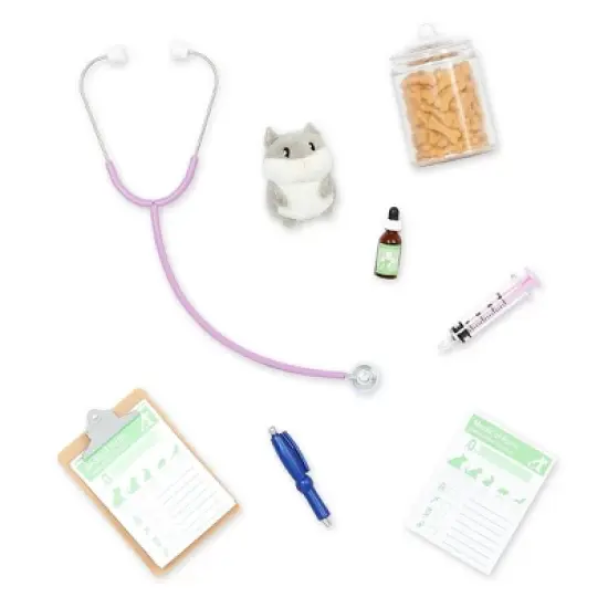 Our Generation Daya with Plush Hamster 18" Pet Care Vet Doll image {3}