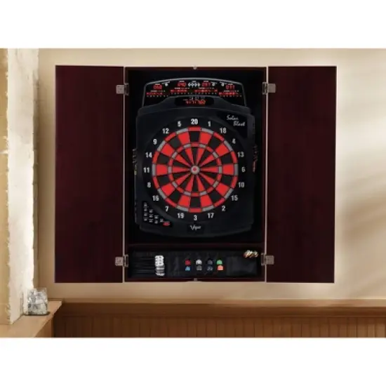 Viper Metropolitan Mahogany Soft Tip Dartboard Cabinet image {6}