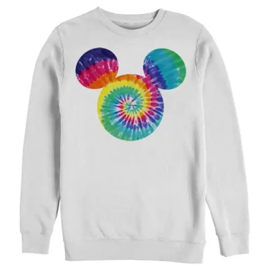 Men's Mickey & Friends Rainbow Tie-Dye Mickey Mouse Logo Sweatshirt image {5}