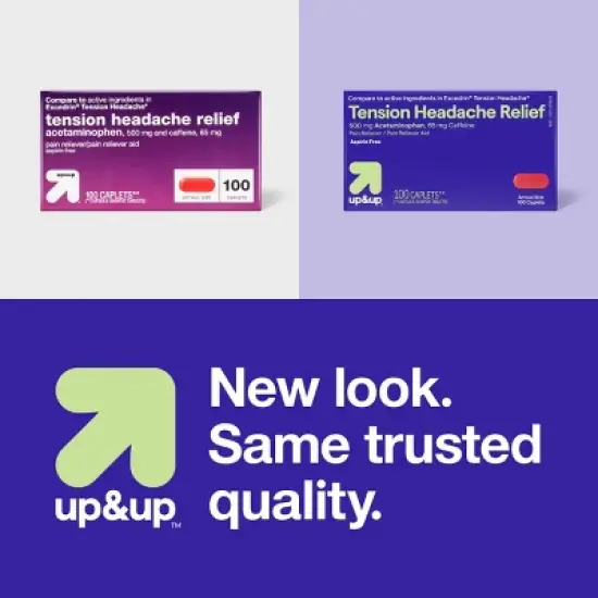 Acetaminophen Tension Headache Coated Caplets- 100ct - up&up&trade; image {4}