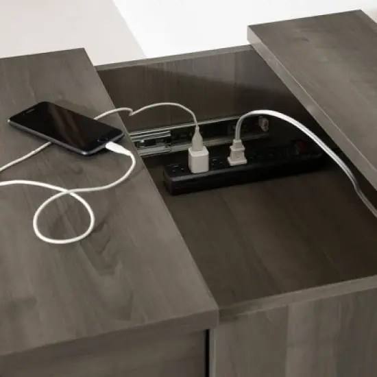 Prairie Nightstand Gray Maple - South Shore image {2}