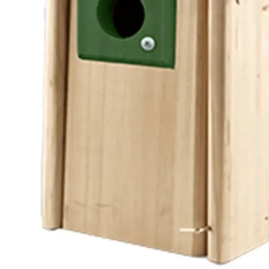 Woodlink Outdoor Bluebird Weather Resistant Natural Cedar Nesting Bird House Box with Predator Guard, Easy Open Latch, and Metal Roof image {2}