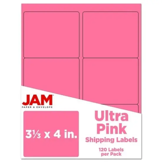 JAM Paper Mailing Labels 3 1/3" x 4" 120ct image {9}