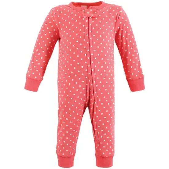 Hudson Baby Infant Girl Cotton Sleep and Play, Floral image {3}