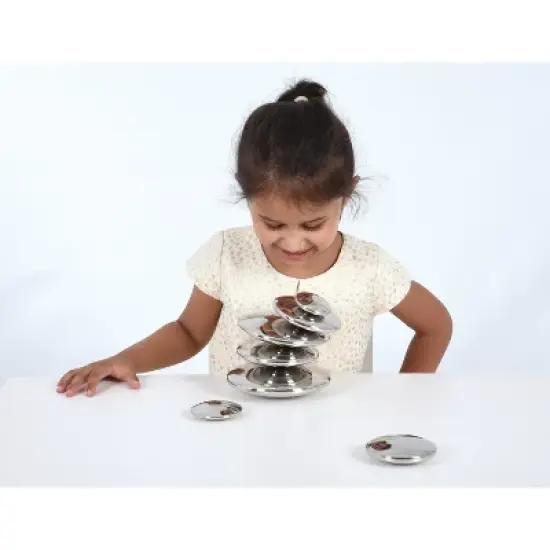 TickiT Sensory Reflective Buttons, Silver, Set of 7 image {5}