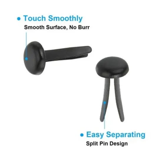 Unique Bargains Metal Smooth Paper Fasteners Split Pins for Craft Art 300 Pcs image {3}